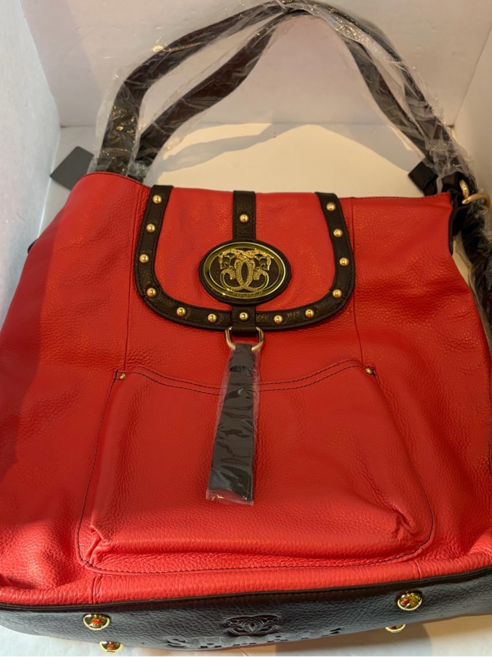 Sharif 1827 New York Leather Backpack Purse Convertible Straps Coral NWT